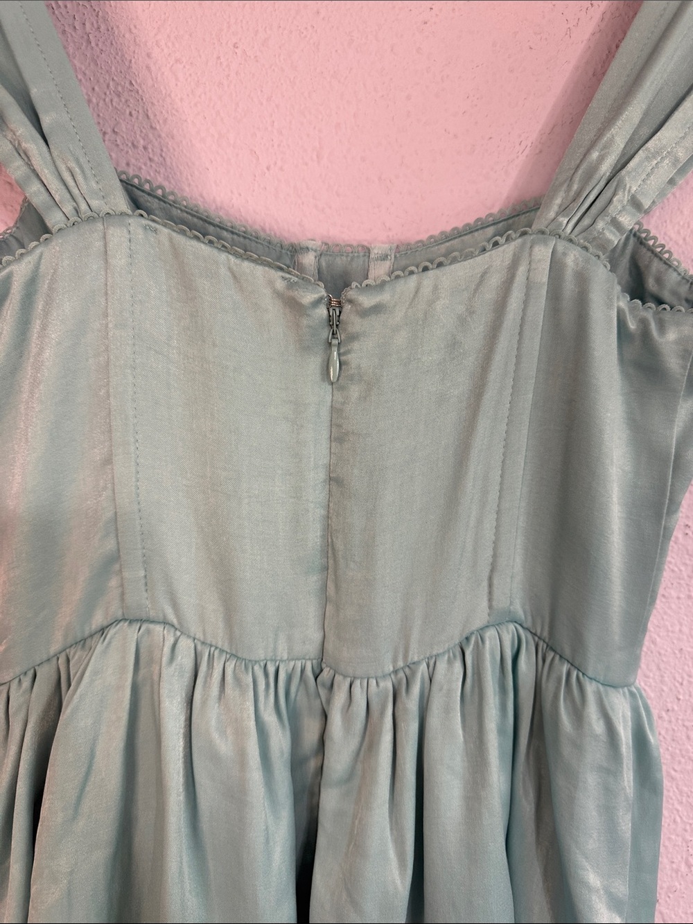 NWT WeWoreWhat Women Baby Blur Tiered Midi Corset Dress with Bust Cups Size S - Picture 10 of 12